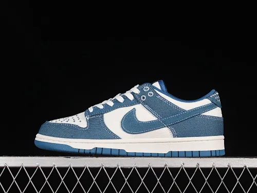 All Categories Nk SB Dunk Series Nk SB Dunk Low Low-top sneakers Cost-effective version Nk Dunk Low "Industrial Blue" Sashiko embroidery theme SB low-top sports and leisure sneakers DV0834-101
